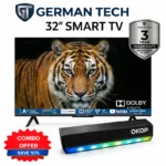 German Tech Combo: 32 Inch Smart TV (GT32S109HD) + OKOP 20W Bluetooth PC TV Soundbar Special Offer - GT-32S109HD