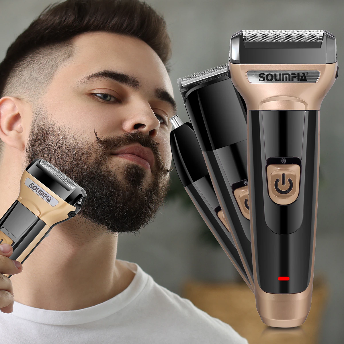 Solimpia Ht-672 3 In1 Powerful Hair And Beard Trimmer For Men - Solimpia Ht-672 3-In-1 Trimmer For Men 1 SOLIMPIA HT-672 3 in1 Powerful hair and beard trimmer for men - SOLIMPIA HT-672 3-in-1 Trimmer for men