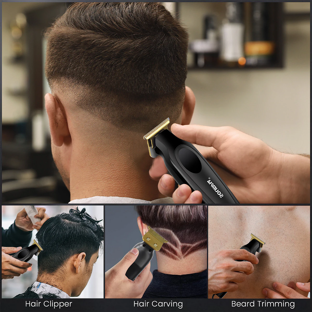 Solimpia HT-6267 Cordless Hair Beard Trimmer For men— Grooming kit for men