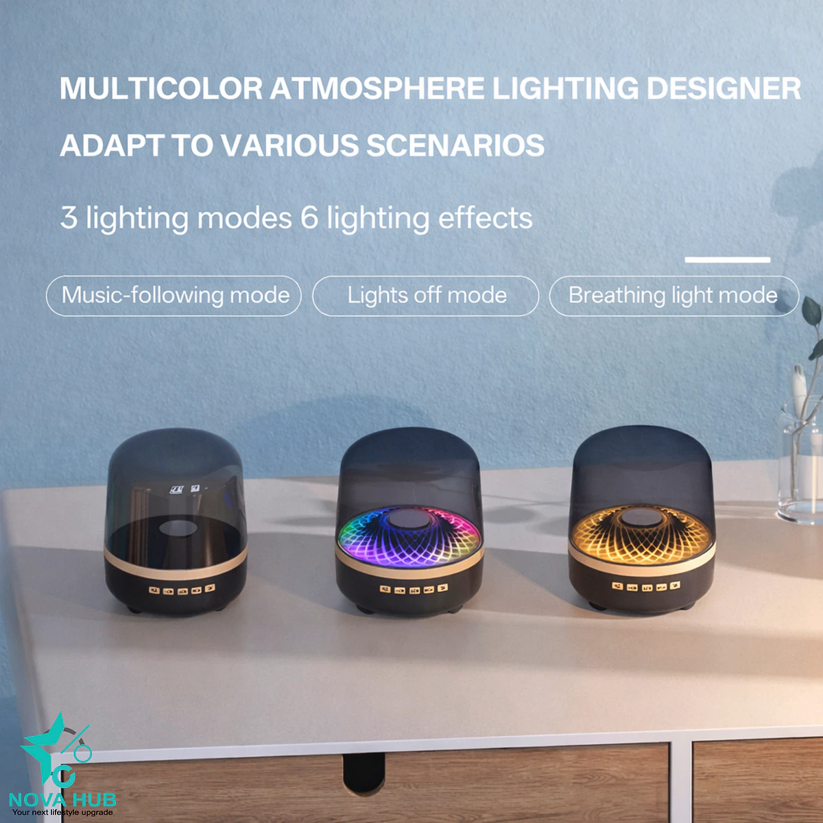 Okop Kp-823 Subwoofer Portable Bluetooth Speaker With Rgb Led Light 3 OKOP KP-823 Subwoofer Portable Bluetooth Speaker with RGB led Light