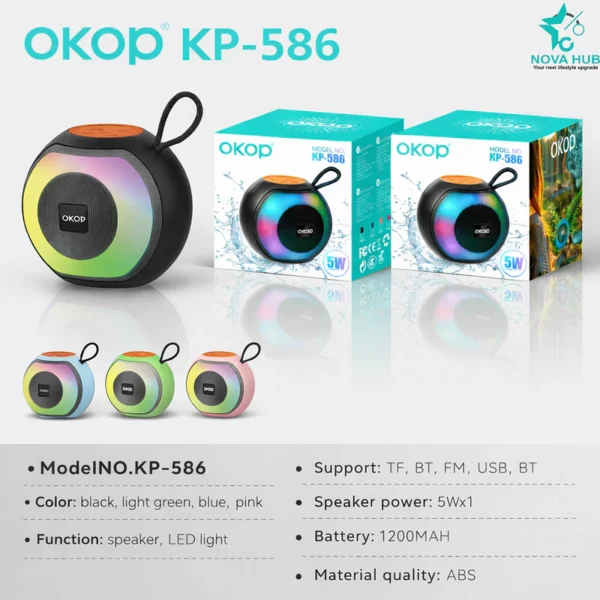 OKOP KP-586 Portable Bluetooth Speaker 5W Output