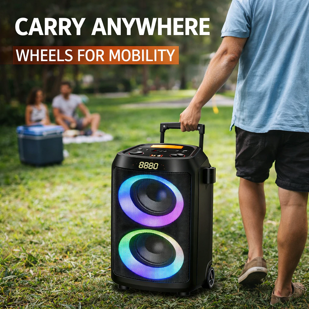 Rowa Singapore Rh-Ek802Ps Dual 8&Quot; Portable Party Speaker 3 Rowa Singapore RH-EK802PS Dual 8" Portable Party Speaker