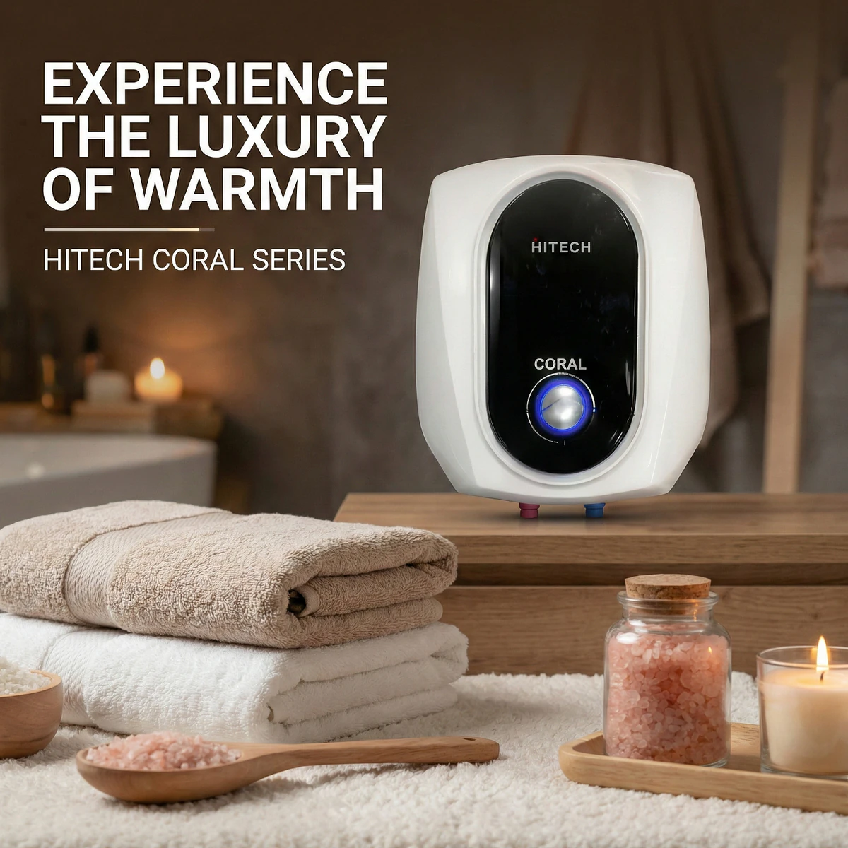 Hitech Malaysia Coral Series 15/25 Ltr Square Type Storage Water Heater Geyser - Coral Series Square Type Storage Water Heater Geyser