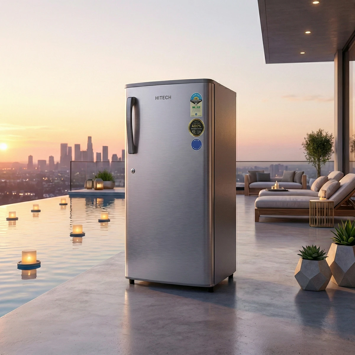 Hitech Malaysia HS-186BSH 186L Gross Single Door Refrigerator - Hitech 186L (175L Net) Single Door Refrigerator HS-186BSH