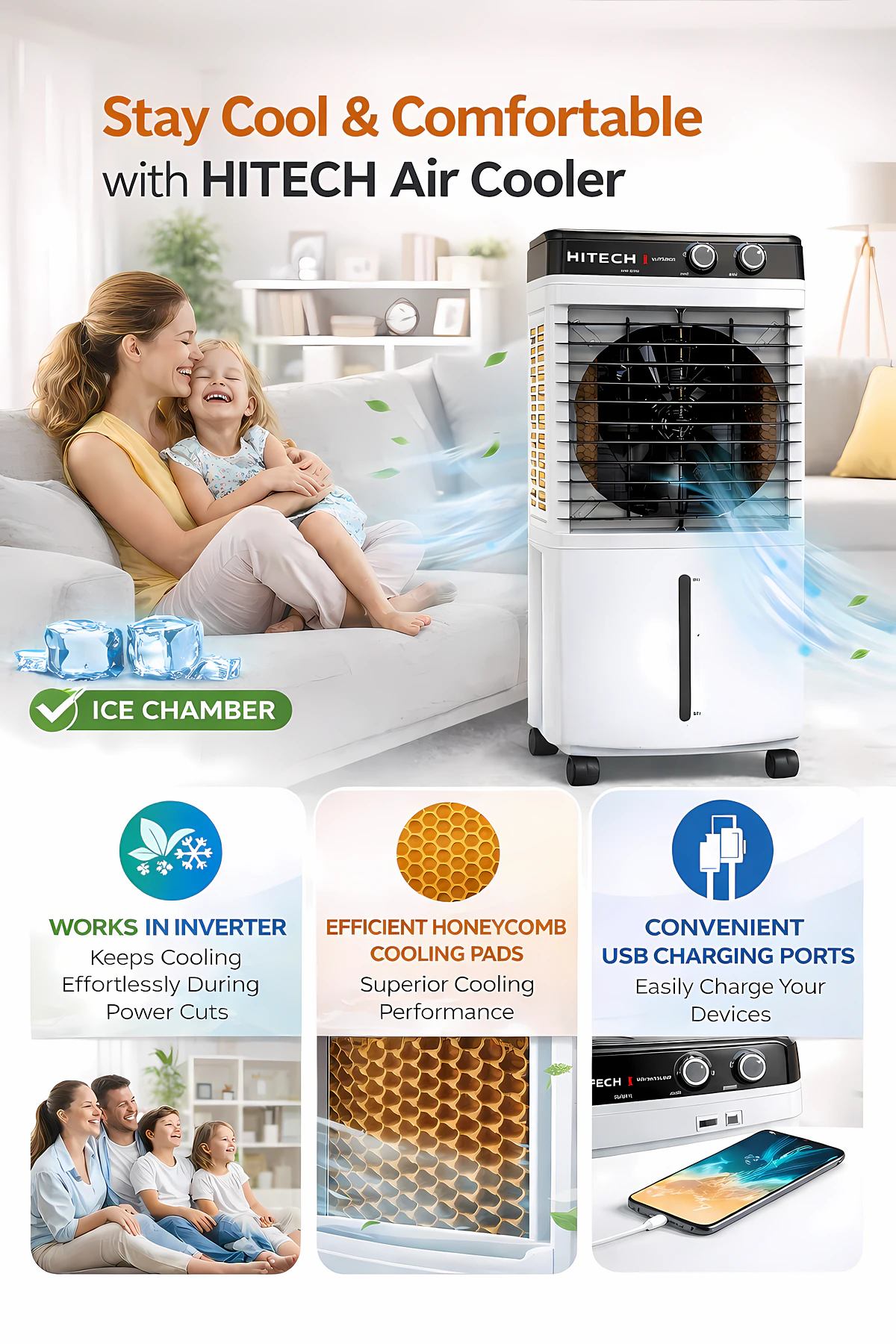 Hitech Malaysia HCP-50COOLMGB Personal Air Cooler - Hitech Personal Air Cooler HCP-50COOLMGB