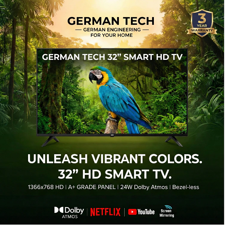 German Tech 32 Inch Smart Tv (Gt32S109Hd) - Gt-32S109Hd 4 German Tech 32 Inch Smart TV (GT32S109HD) - GT-32S109HD