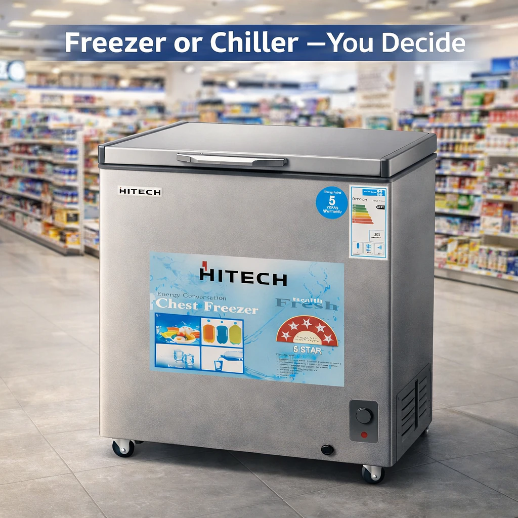 Hitech Malaysia HACF-127FS 127L Convertible Chest Freezer