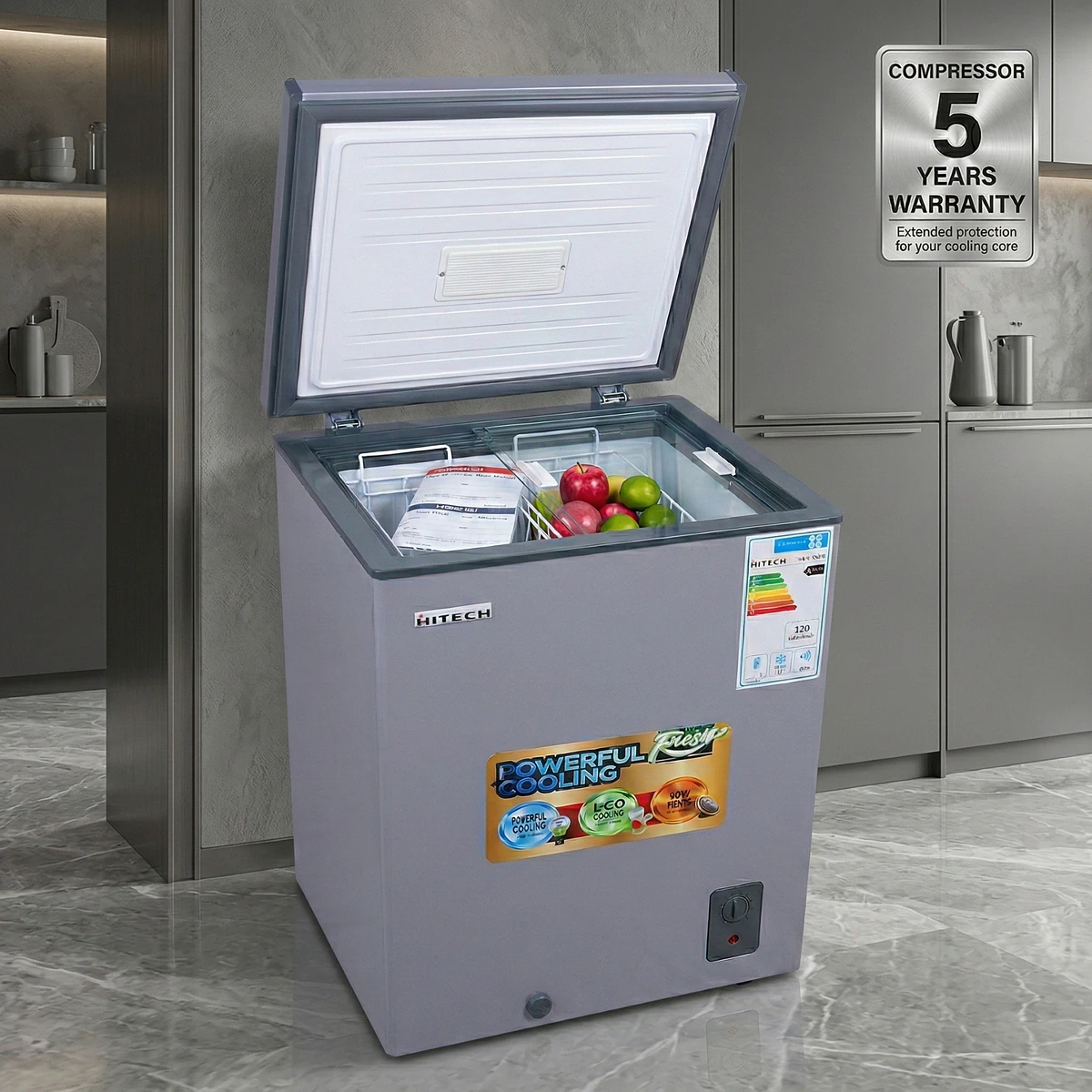 Hitech Malaysia HACF-127FS 127L Convertible Chest Freezer