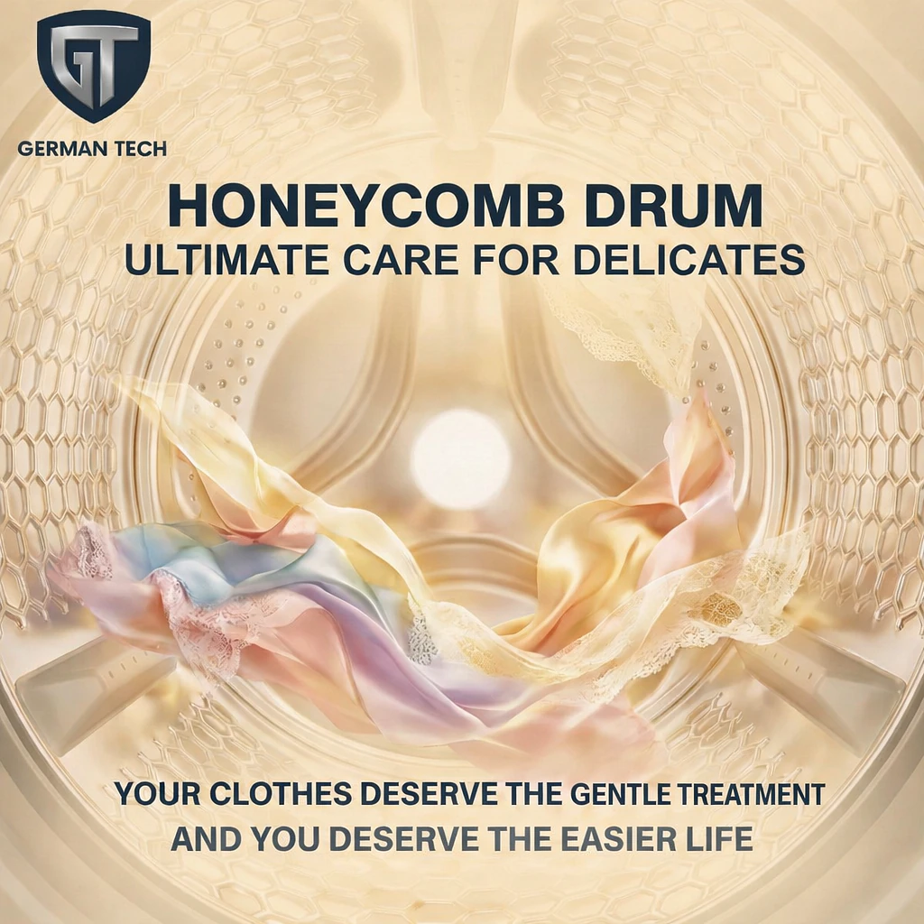 German Tech 10KG Washing Machine BLDC Inverter Fully Automatic - GT-10KGBLDC