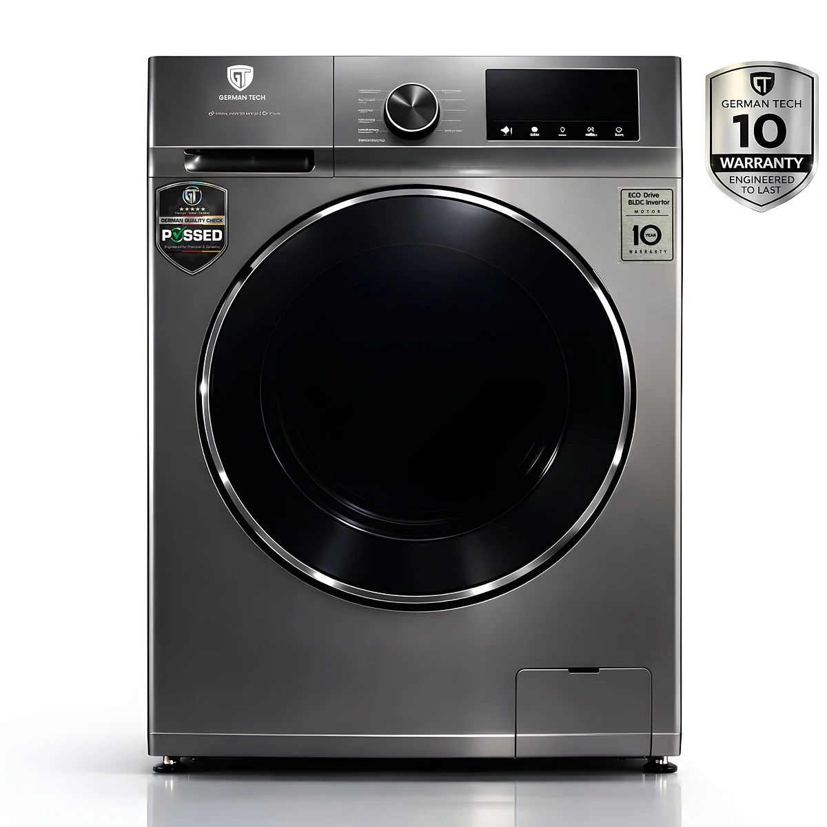 German Tech 10KG Washing Machine BLDC Inverter Fully Automatic - GT-10KGBLDC