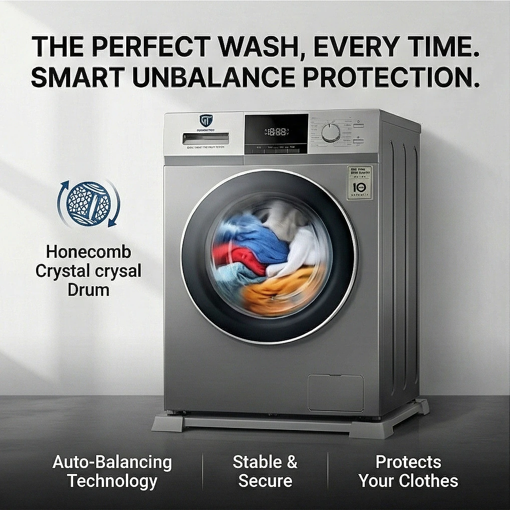 German Tech 10KG Washing Machine BLDC Inverter Fully Automatic - GT-10KGBLDC