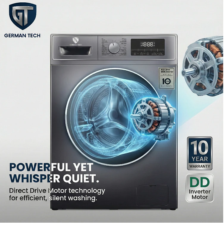 German Tech 8KG Washing Machine Fully Automatic - GT-8KG-DD