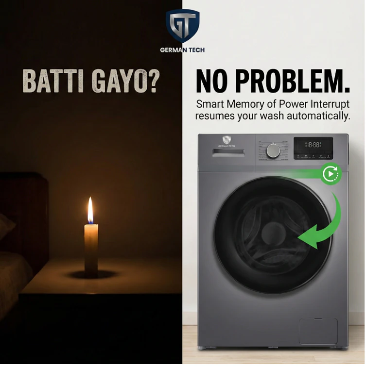 German Tech 10KG Washing Machine Fully Automatic - GT-10KG-DD