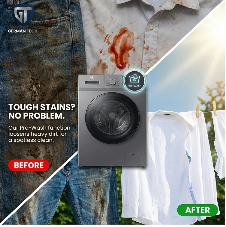 German Tech 10KG Washing Machine Fully Automatic - GT-10KG-DD