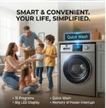 German Tech 7.5KG Washing Machine  Fully Automatic - 7.5KG-BLDC - Image 2