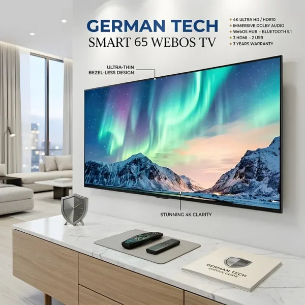 German Tech 65 Inch Smart WebOS 4k QLED TV GT65DWB109UHD - German Tech 65 Inch Smart TV GT65DWB109UHD - Nova Hub (2)