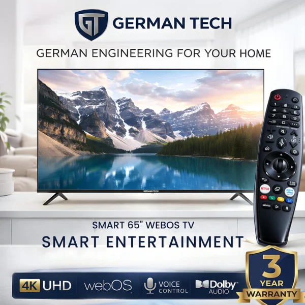 German Tech 65 Inch Smart TV GT65DWB109UHD