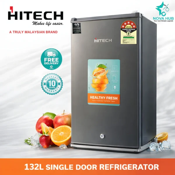 Hitech Malaysia HS-132LDT 132L gross Compact Single Door Refrigerator