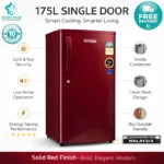 Hitech Malaysia HS-186RDS 186L Gross Single Door Refrigerator