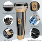 SOLIMPIA HT-672 3 in1 Powerful hair and beard trimmer for men - SOLIMPIA HT-672 3-in-1 Trimmer for men - Nova Hub (3)