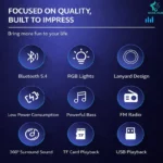 OKOP KP-1202 Portable Bluetooth Speaker 3W Output - Image 6