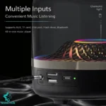 OKOP KP-823 Subwoofer Portable Bluetooth Speaker with RGB led Light - Image 3