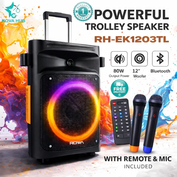 Rowa Singapore RH-EK1203TL Portable Trolley Speaker
