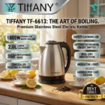 Tiffany TF-6613 Electric Kettle 2L - TF-6613 (NovaHub) - Image 2
