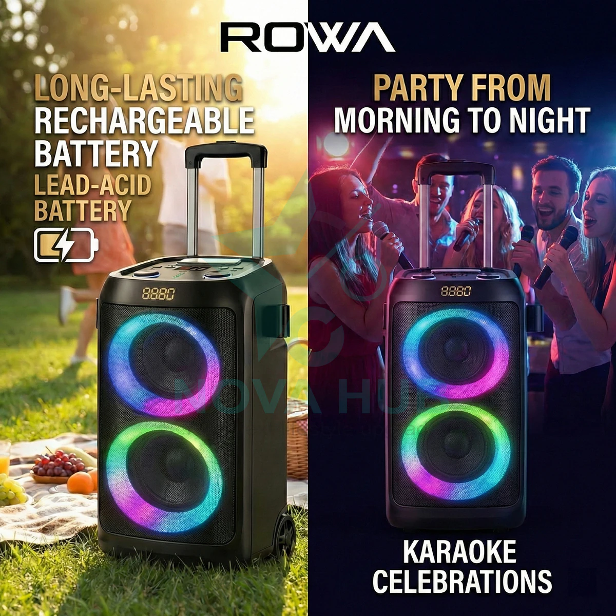 Rowa Singapore Rh-Ek802Ps Dual 8&Quot; Portable Party Speaker 3 Rowa Singapore RH-EK802PS Dual 8" Portable Party Speaker