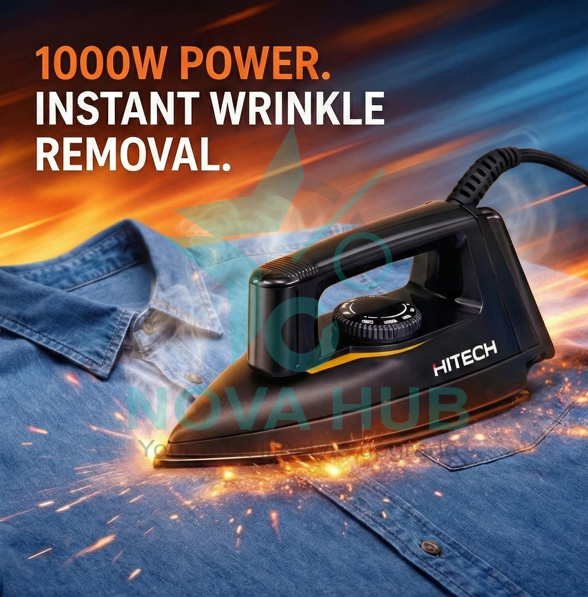 Hitech Malaysia Deluxe Dry Iron 1000 W Dry Iron - Hitech Deluxe Dry 1000W 1 Hitech Malaysia Deluxe Dry Iron 1000 W Dry Iron - HITECH DELUXE DRY 1000W