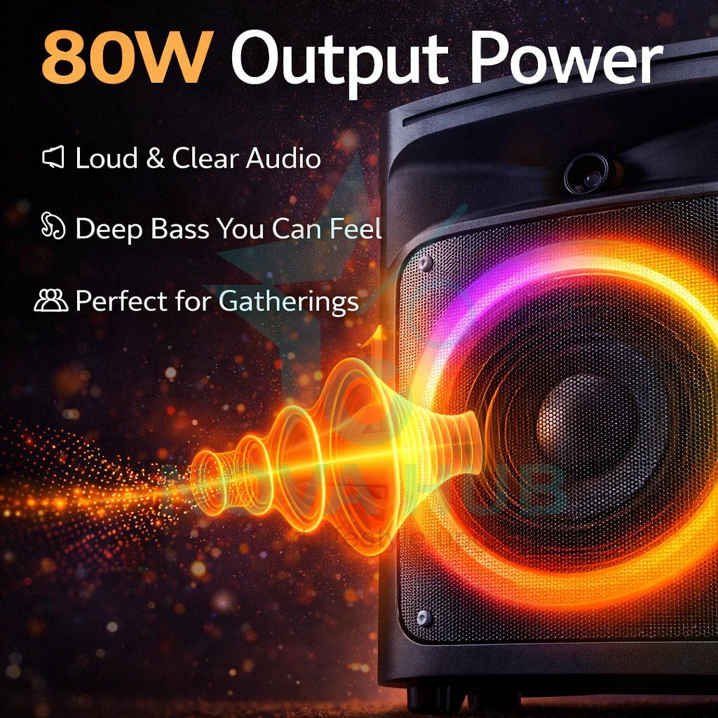 Rowa Singapore Rh-Ek1203Tl Portable Trolley Party Speaker 2 Rowa Singapore RH-EK1203TL Portable Trolley Party Speaker