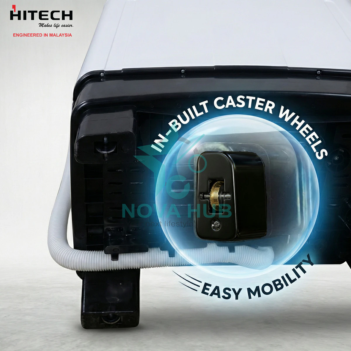Hitech Malaysia 9 Kg Semi Automatic Top Loading Washing Machine - Hswm-900Glwb 2 Hitech Malaysia 9 KG Semi Automatic Top Loading Washing Machine - HSWM-900GLWB