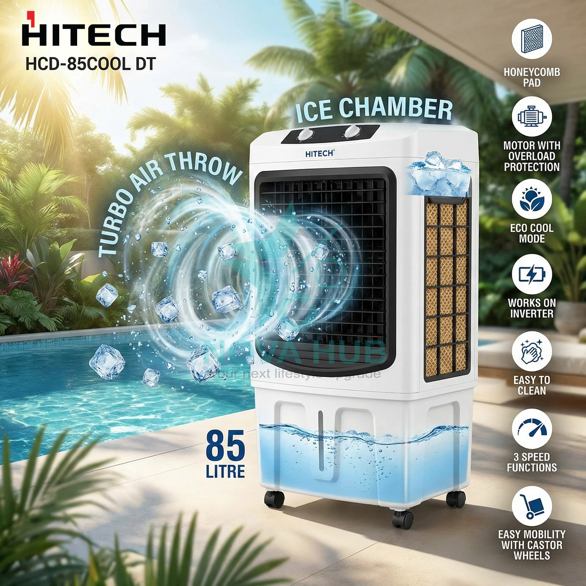 Hitech Malaysia Hcd-85Cooldt Desert Air Cooler Fan 3 Hitech Malaysia HCD-85COOLDT Desert Air Cooler Fan