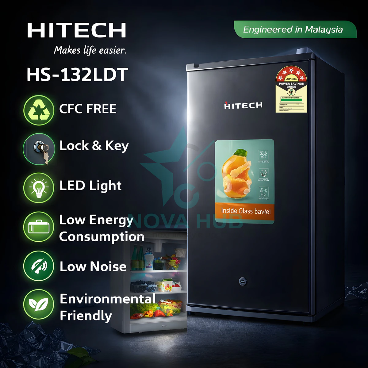Hitech Malaysia Hs-132Ldt 132 L Premium Compact Single Door Refrigerator - Hitech Malaysia Hs-132Ldt 132L Gross Compact Single Door Refrigerator 3 Hitech Malaysia HS-132LDT 132 L Premium Compact Single Door Refrigerator - Hitech Malaysia HS-132LDT 132L gross Compact Single Door Refrigerator
