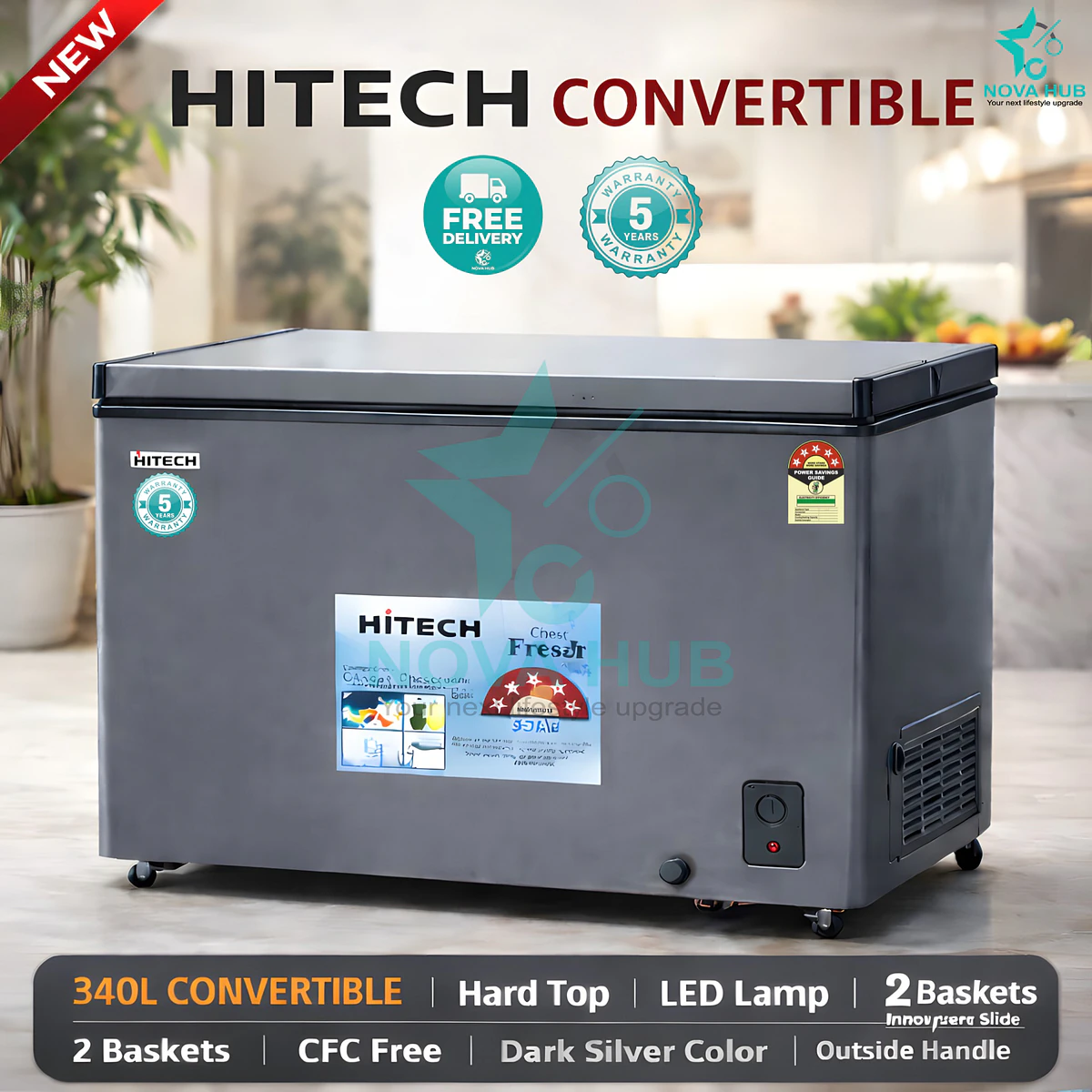 Hitech Malaysia Hacf-340Fs 340 L Convertible Chest Freezer 5 Hitech Malaysia HACF-340FS 340 L Convertible Chest Freezer