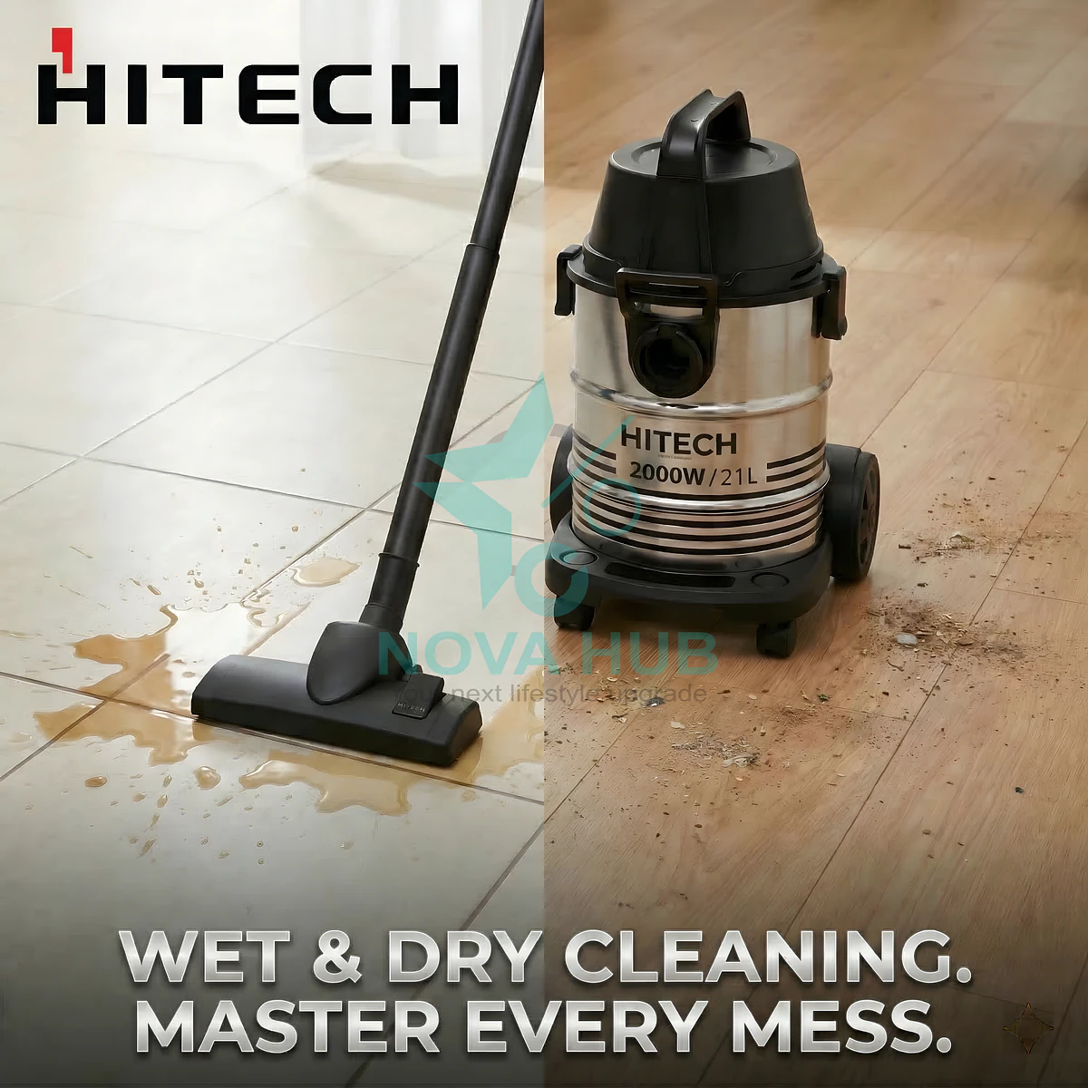 Hitech Malaysia Hdvc21L2000W 21 L Wet &Amp; Dry Drum Vacuum Vaccum Cleaner For Home With Blower - Hdvc21L2000W 21L 3 Hitech Malaysia HDVC21L2000W 21 L Wet & Dry Drum Vacuum Vaccum Cleaner for home with Blower - HDVC21L2000W 21L