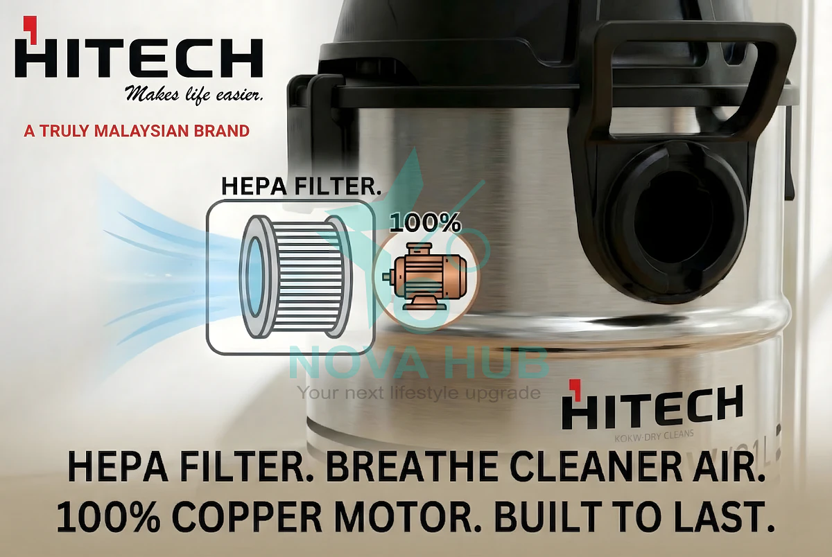 Hitech Malaysia Hdvc21L2000W 21 L Wet &Amp; Dry Drum Vacuum Vaccum Cleaner For Home With Blower - Hdvc21L2000W 21L 2 Hitech Malaysia HDVC21L2000W 21 L Wet & Dry Drum Vacuum Vaccum Cleaner for home with Blower - HDVC21L2000W 21L