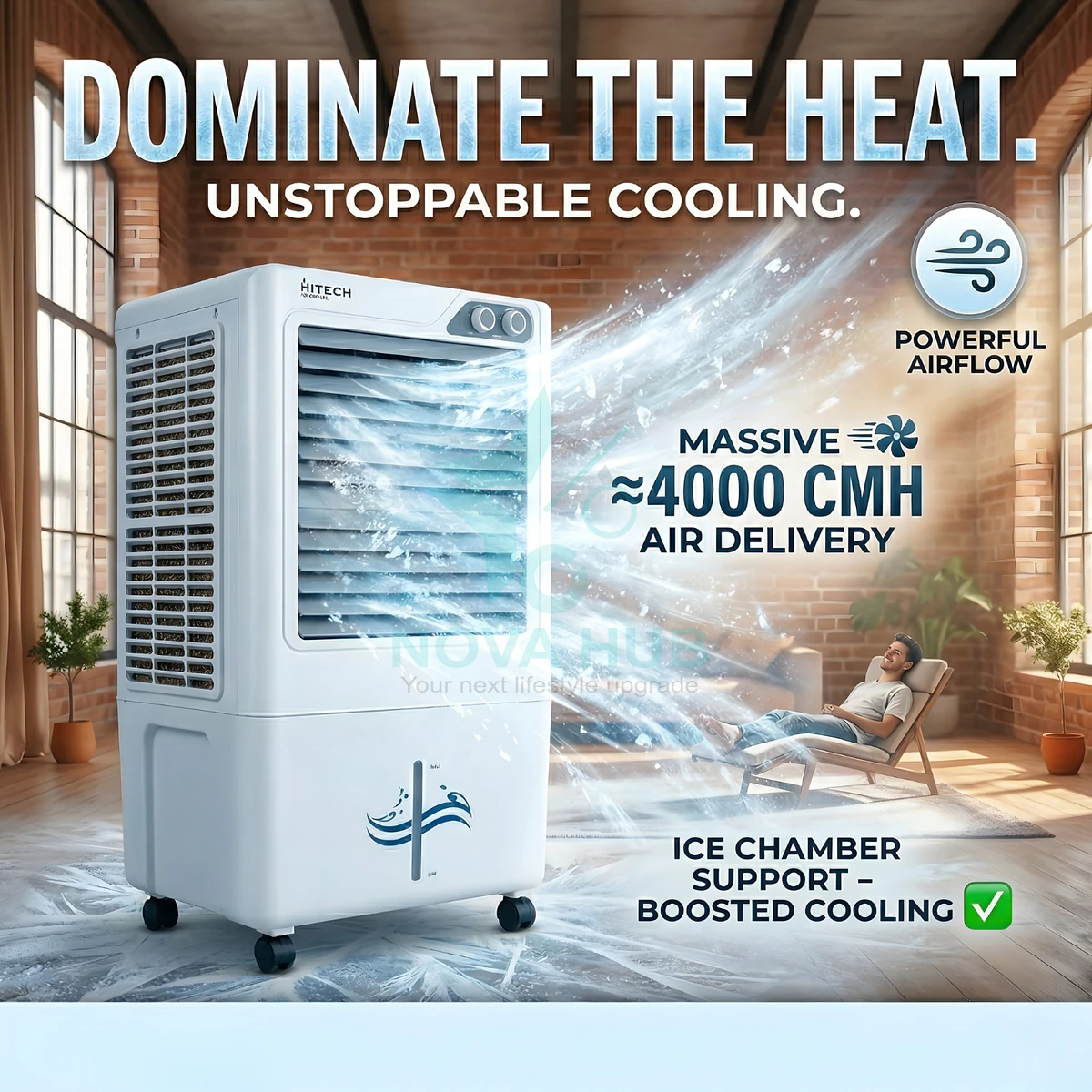 Hitech Malaysia Hc-Nexa55L 55 L Air Cooler Fan 6 Hitech Malaysia HC-NEXA55L 55 L Air Cooler Fan
