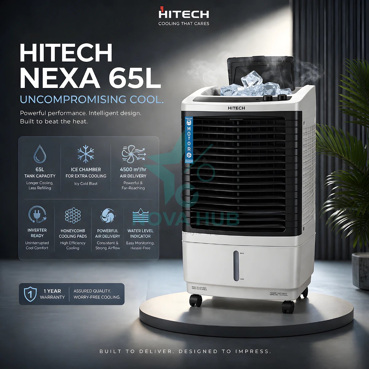Hitech Malaysia Hc-Nexa 65 L / 85 L Air Cooler Fan With Ice Chamber - Hc-Nexa65L / Hc-Nexa85L 4 Hitech Malaysia HC-NEXA 65 l / 85 L Air Cooler Fan with Ice chamber - HC-NEXA65L / HC-NEXA85L