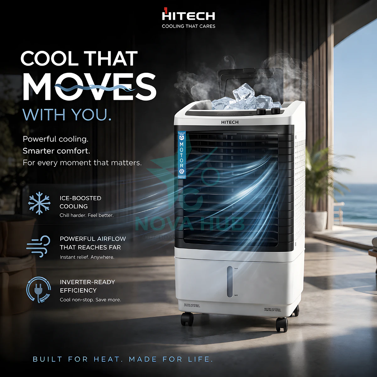 Hitech Malaysia Hc-Nexa 65 L / 85 L Air Cooler Fan With Ice Chamber - Hc-Nexa65L / Hc-Nexa85L 5 Hitech Malaysia HC-NEXA 65 l / 85 L Air Cooler Fan with Ice chamber - HC-NEXA65L / HC-NEXA85L