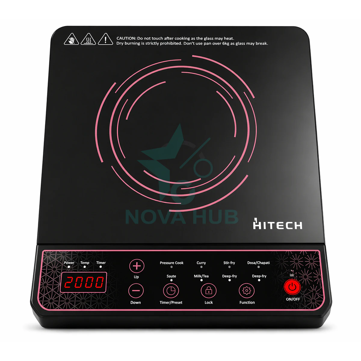 Hitech Hk04Ind-1 2000 W Smart Induction Stove Cooktop 4 Hitech HK04IND-1 2000 W Smart Induction Stove Cooktop
