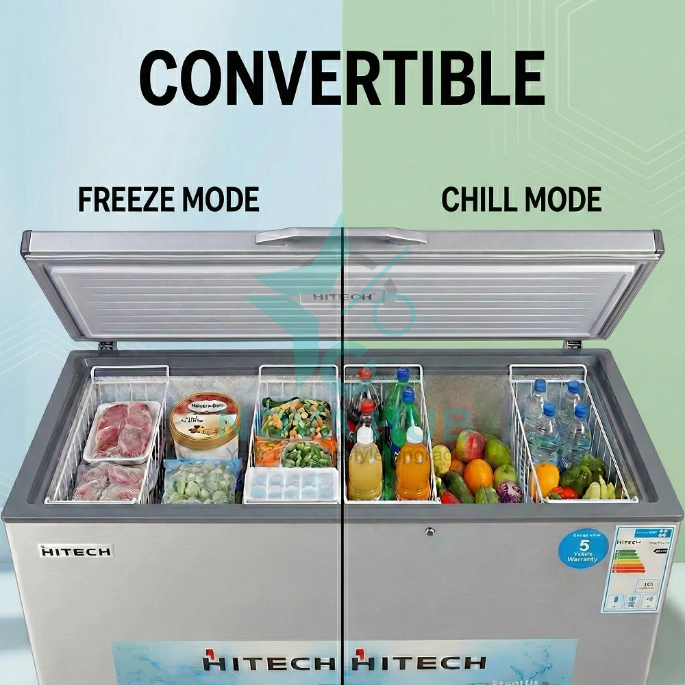 Hitech Malaysia HACF-250FS 250 L Convertible Chest Freezer