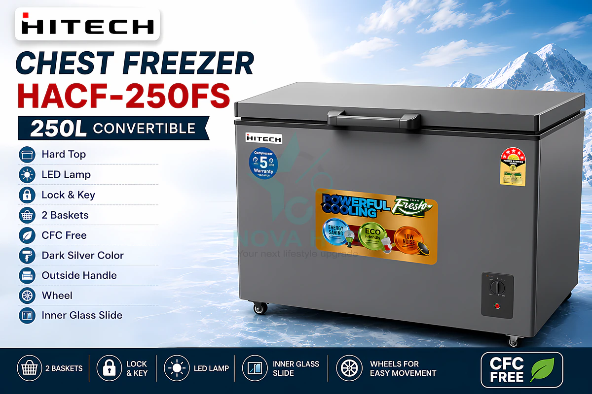 Hitech Malaysia HACF-250FS 250 L Convertible Chest Freezer