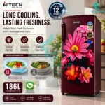 Hitech Malaysia 186 L Single Door Refrigerator HS186ANMF HS186ANBF / Premium Glossy Floral - Image 5