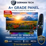 German Tech 55 Inch WebOS QLED 4k TV GT55DWB109UHD - German Tech 55 Inch Smart TV GT55DWB109UHD