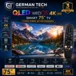 German Tech 75 Inch WebOS QLED 4k TV GT75DWB109UHD - German Tech 75 Inch Smart TV GT75DWB109UHD