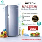 Hitech Malaysia 225 L HS-225BSH Gross Single Door Refrigerator - Hitech Malaysia 225L Gross Single Door Refrigerator HS-225BSH