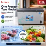 Hitech Malaysia HCCF-618DD 618 L Convertible Double Door Chest Freezer - Image 7