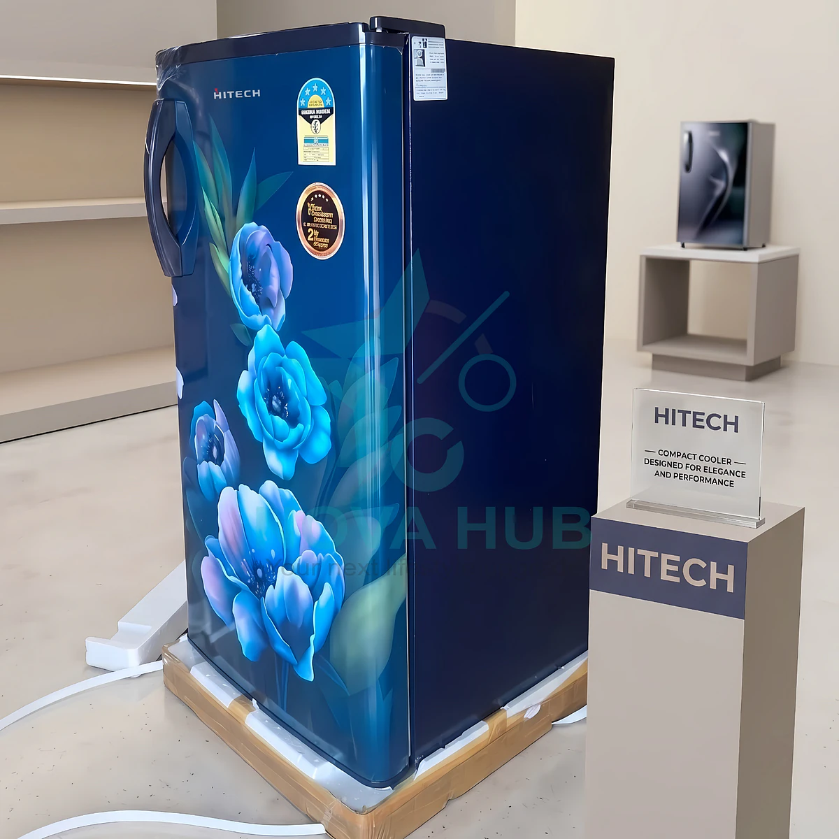 Hitech Malaysia 170 L Single Door Refrigerator HS1810GCB HS1810GCR / Premium Glossy Floral - HS1810GCB / HS1810GCR