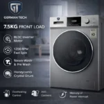 German Tech 7.5 KG Washing Machine  Fully Automatic - 7.5KG-BLDC